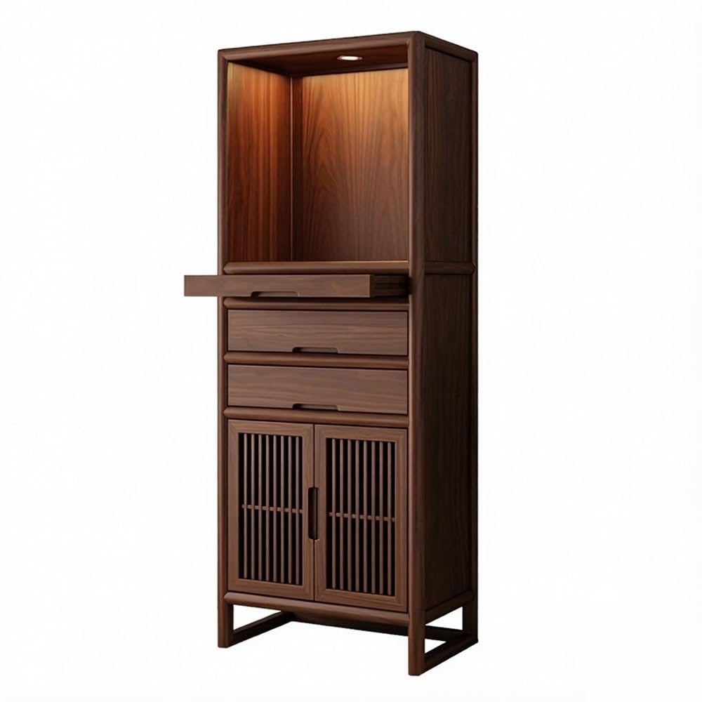 RUNZE765Z Cabinet Elm Wood Shrine Cabinet Home Altar
