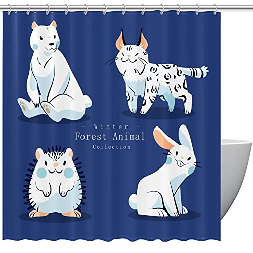 Rideau de douche imperméable anti moisissure avec crochets pour baignoire - 2