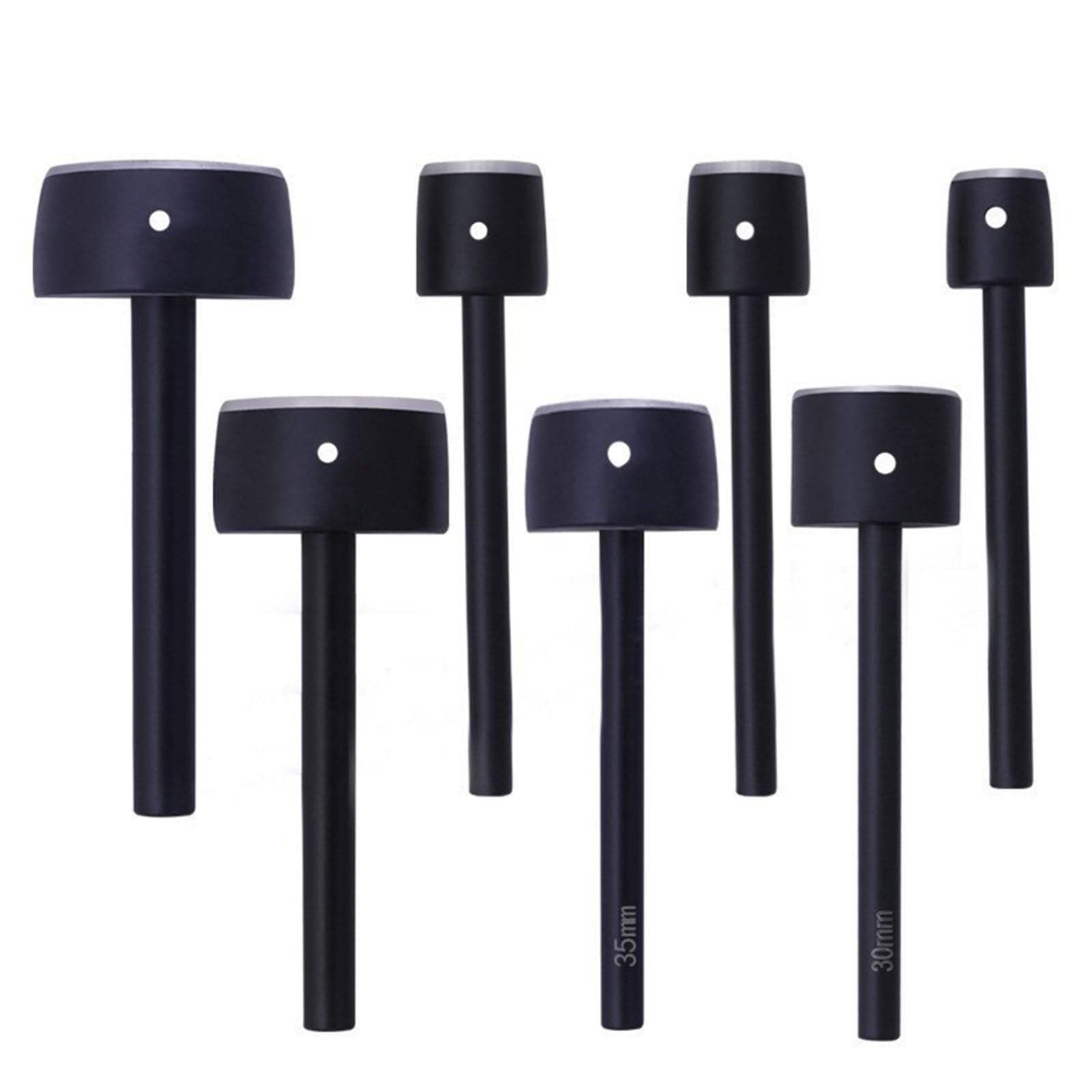 Kalttoy 7Pieces Multiurpose Leather Half Round Cutter Puncher Ergonomic Handle Semi-Round Cutter Leather Craft Tool Carbon Steel Puncher