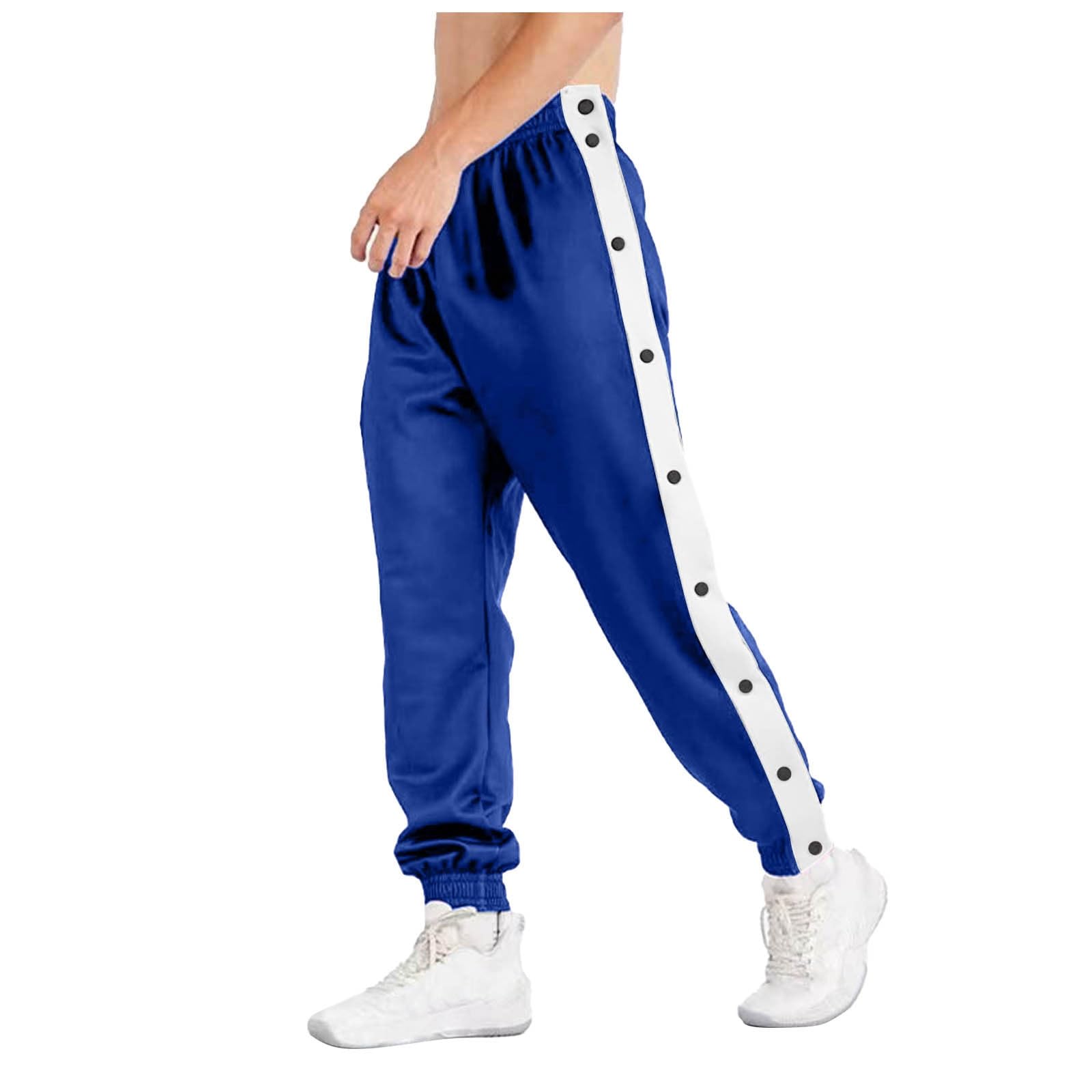 Generisch Pantalones de baloncesto con botones laterales holgados con puños elásticos