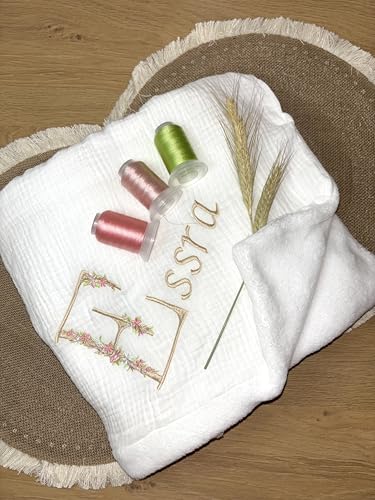 Couverture bébé pour éviter les irritations de la peau sensible avec broderie