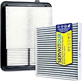 SERVKITOUR Engine Cabin Air Filter Set for (2018-2024) Kicks 1.6L Gas Only, (2020-2025) Versa 1.6L