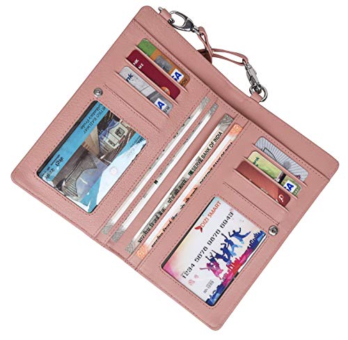 Image of URBAN FOREST Ruby Pink Leather Sling Wallet for Women