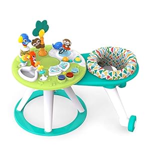 Bright Starts Around We Go Activiteitscentrum met draaibaar station en 2-in-1 tafel, muziek- en speelgoedverlichting…