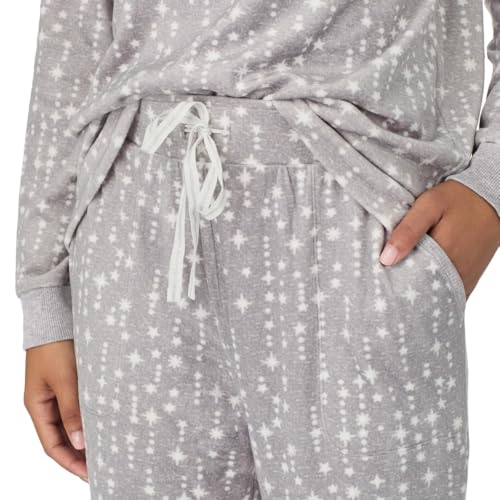 Image of Nautica Womens Pajamas - Cozy Silky Fleece - 2 Piece Long Sleeve Winter Sleepwear Set for Women