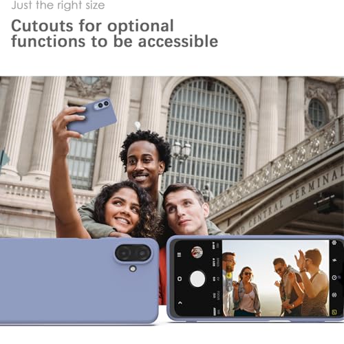 Image of YATWIN Silicone Case for Samsung Galaxy A07 4G, Soft-Touch, Shockproof, DustProof, Antiskid Phone Cover for Samsung Galaxy A07 4G - Lavender Grey