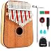 Vangoa 17 keys Kalimba Thumb Piano kit, Rounded Edges Electric Kalimba, Portable Mahogany Wood with Tuning Hammer, Carry Bag, pickup and key stickers