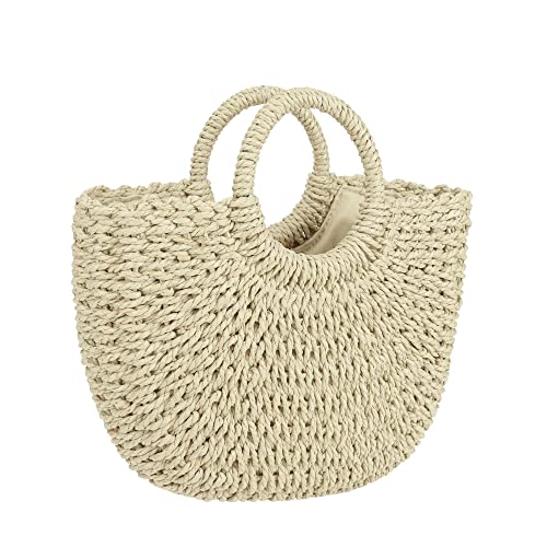 Bolso de playa grande tejido para mujer miniatura 1