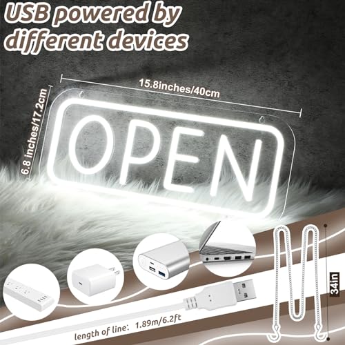 Panneau publicitaire LED ouvert avec interrupteur pour vitrine ombragée - 4