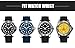 DASEB 20mm 22mm 24mm Rubber Strap Watch accessories for Breitling SUPEROCEAN Avenger Color Watchband Diving Sports Wristband Bracelets(Dark blue silver,24mm)