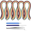 Enenes Quilling Strips Paper Strips, 900 Colorful Quilling Paper with 3 Quilling Tools 36 Colors Art Paper Strips Set of 4 Sizes for Crafts and DIY