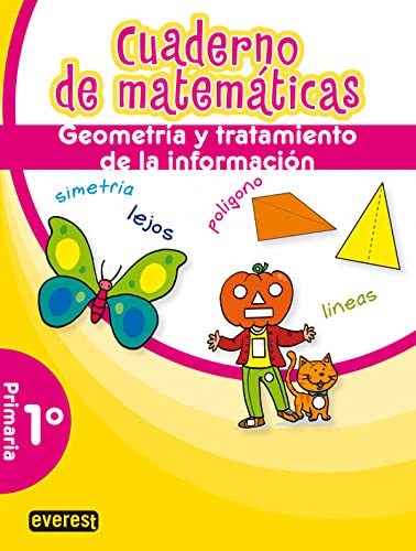 Portada de Cuaderno de Matemáticas. 1º Primaria. Geometría y tratamiento de la información