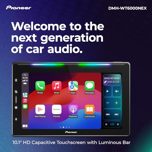 Pioneer DMH-WT6000NEX 10.1\" Multimedia Digital Media Receiver Single Din - Built in WiFi, Bluetooth, Wireless Apple CarPlay, Android Auto, HD Radio, Luminous Bar, Touchscreen, Rear Camera Inputs - Thumbnail 2