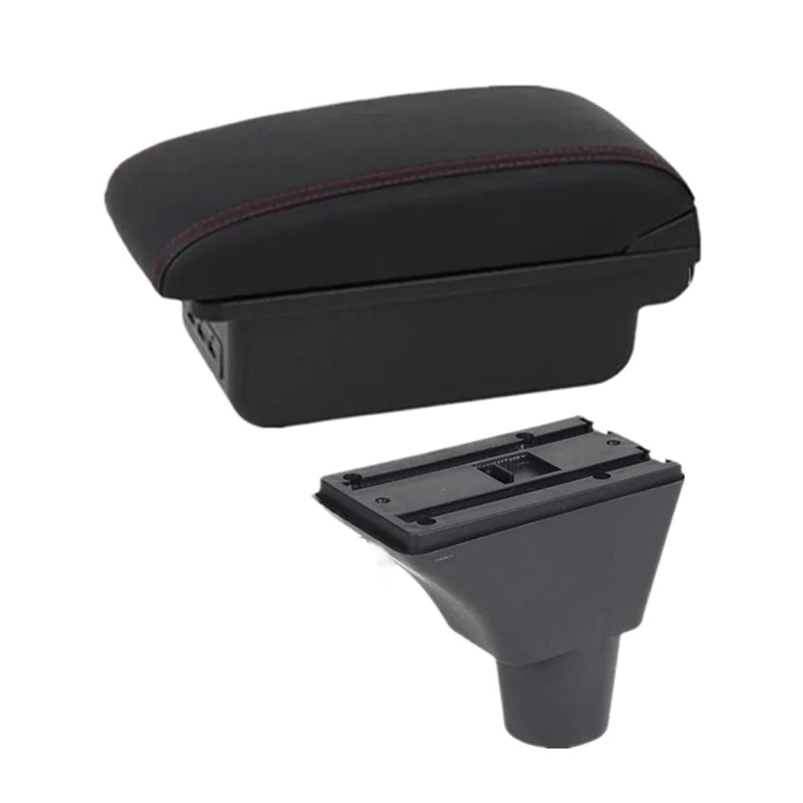 GBGWRMRYX Center Armrest Box For C3 For C4 Car Armrest Box Central Storage Box Interior Dedicated Retrofit Accessories Arm Rest(B1 red line 3USB)