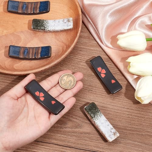 craspire 5 Stück Japanische Essstäbchenablage Aus Porzellan Essstäbchenhalter Retro Keramik Chinesischer Esslöffel Gabel Bürste Stiftständer Gestell Set Für Arbeitsplatten Geschirr Heimdekoration