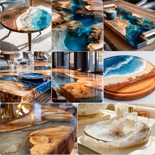 Table Top Epoxy Resin, Crystal Clear Resin Epoxy Kit 1 Gallon Kit with UV Resistant, High Gloss, Food Safe, Easy 1:1 Ratio for Table Tops, Woodworking, Bar and Surface Coating - Image 6
