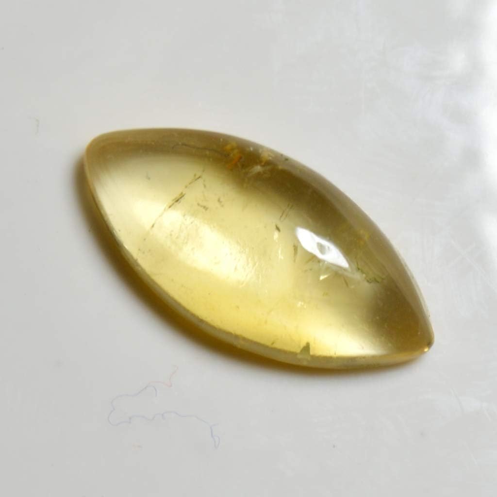 12X6 MM Natural Citrine Loose Gemstone Yellow Marquise Cabochon Stone for Art and Craft