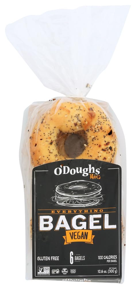 Thins Gluten Free Bagels, Everything, 100 Calorie Bagels, Presliced, 10.58 Ounce [6 Packs]