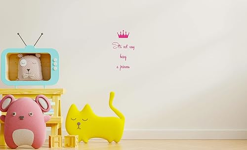 Miniatura 8 de Wall Decals Vinyl Decal Sticker Girl Quote It's Not Easy Being a Princess Crown Home Interior Art Mural Kids Nursery Baby Room Decor KT19 (15in x