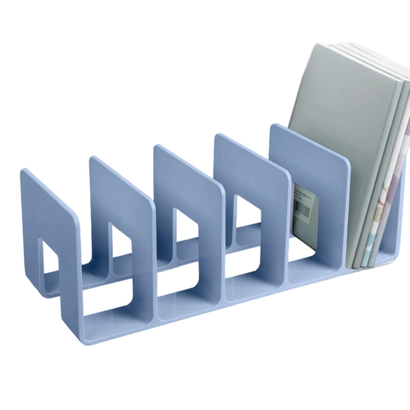 Practical Bookends Acrylic File Sorter Book Storage Stand Reading Shelf Book End for Library Bedroom Acrylic