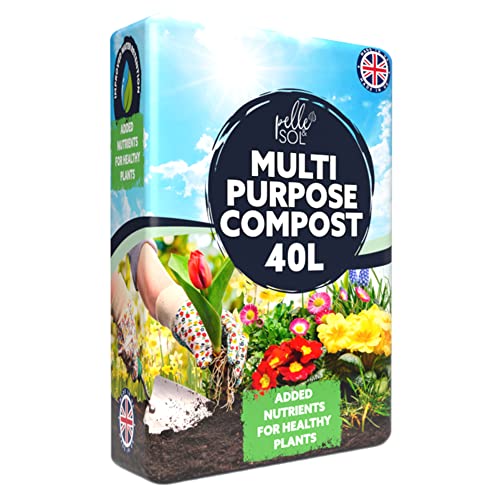 Pelle & Sol 40L Multi Purpose Compost - Compost for Outdoor Plants & Soil for Plants Indoors - Potting Soil for Pots Plants Outdoor - All Purpose Nutrient Rich Fertiliser Houseplant Potting Mix