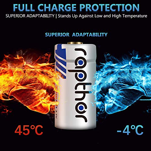 Rapthor 3.7V CR123A Lithium Batteries [750mAh 8pack Set] for Arlo Camera (VMC3030/VMK3200/VMS3230/3330/3430/3530), Flashlight, Microphone [Can be Recharged] - Thumbnail 2