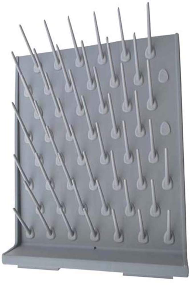 Estantes de secado de laboratorio Pegboard Equipo de limpieza de cristalería de laboratorio de montaje en pared (52 grises)
