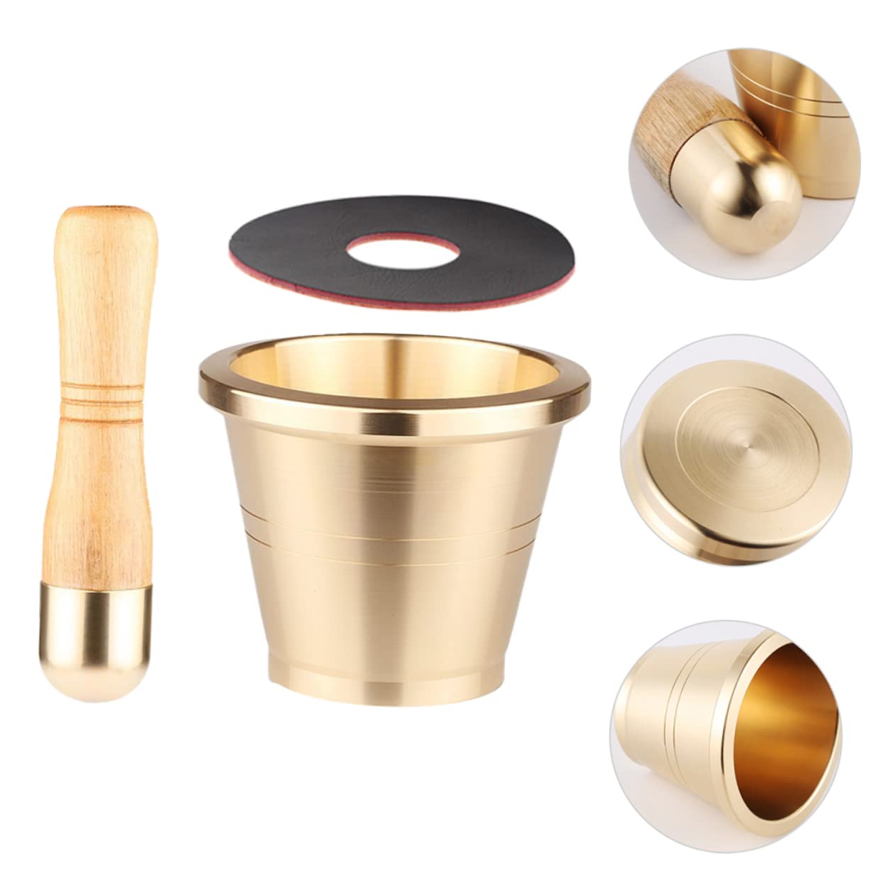 Retro Copper Mortar and Pestle Traditional Chinese Grinding Bowl for Spices Garlic and Herbs Copper Material Cooking Enthusiasts