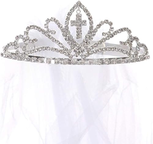 Tiara de velo de la primera comunión de las niñas de los sueños de los niños