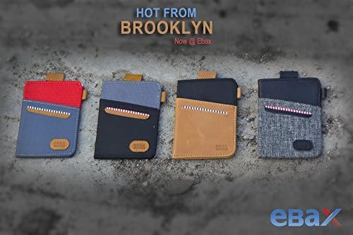 Ebax Denier Ballistic Nylon Wallets- Auto Pull Tab Minimalist Credit Card Holder with Cash & Key