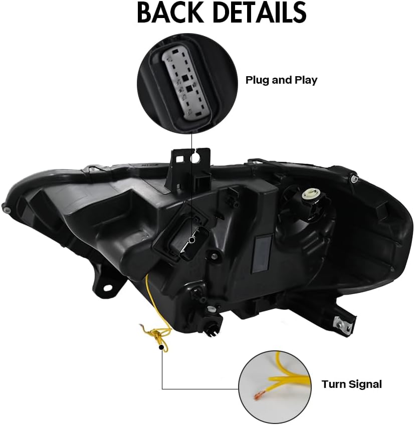 TT-ABC Mods Headlights for Ford Mustang 2018 2019 2020 2021 2022 2023 Full LED (2018-2023)