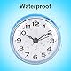 Garsent Mini wasserdichte Uhr Elektronisch Saugnapf Wanduhr Tragbare Badezimmer Dusche Uhr Wasser blau