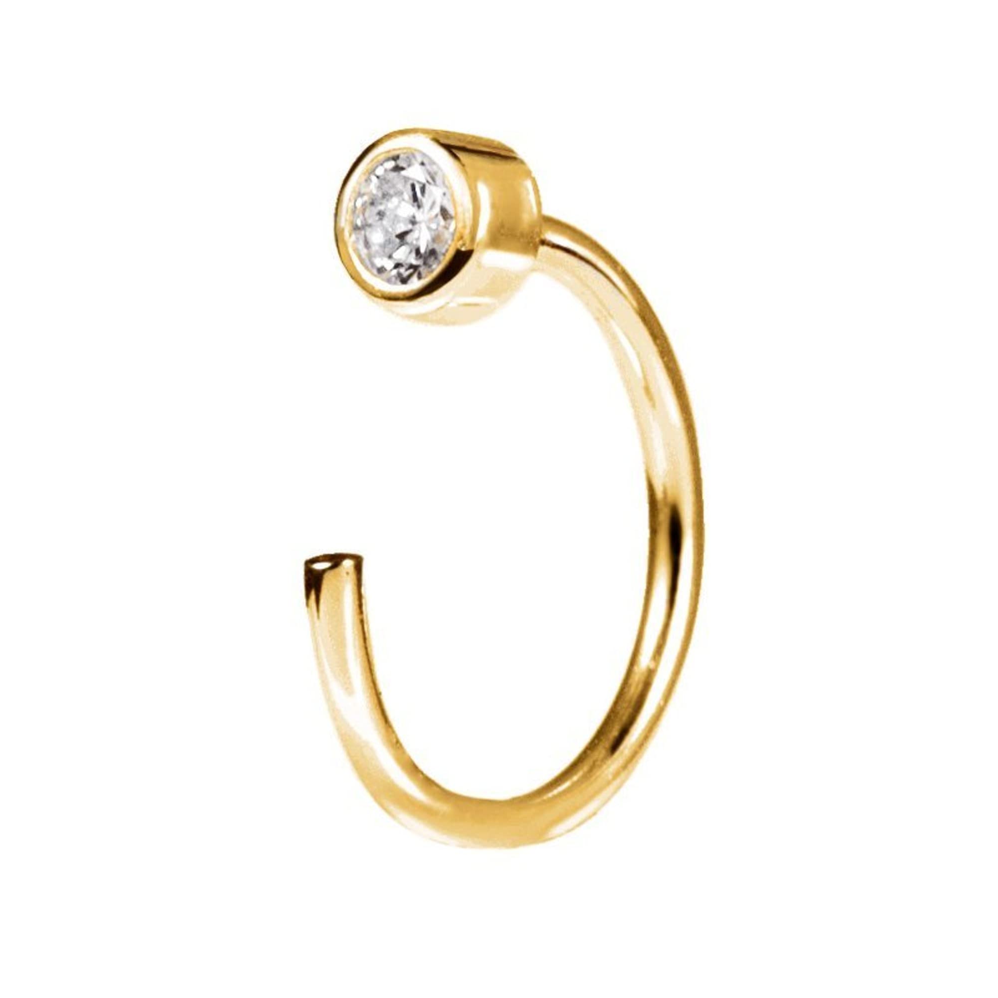 SINGULARU Pendiente Suelto Sophie - Pendiente en Plata de Ley 925 y Circonita con Acabado Baño de Oro de 18 Kt. o Rodio - Pendiente Suelto - Joyas para Mujer