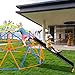 LEADONELNTL 10FT Climbing Dome with Slide, Outdoor Jungle Gym for Kids 3-8, Anti-Rust Metal Geometric Dome Climber Supporting 800 Lbs Outdoor Playset and Play Equipment.