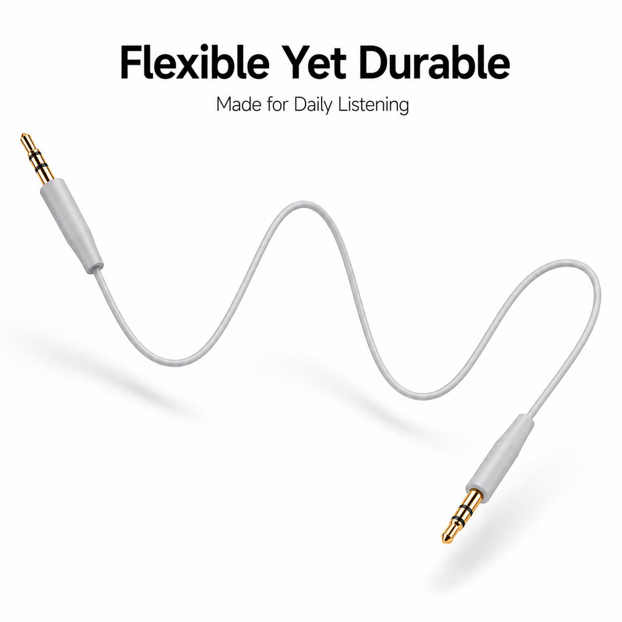 Cable de audio de repuesto, cable de extensión Earla Tec para auriculares Bose QuietComfort QC25 QC35 con control de volumen de micrófono en línea (sin micrófono gris)