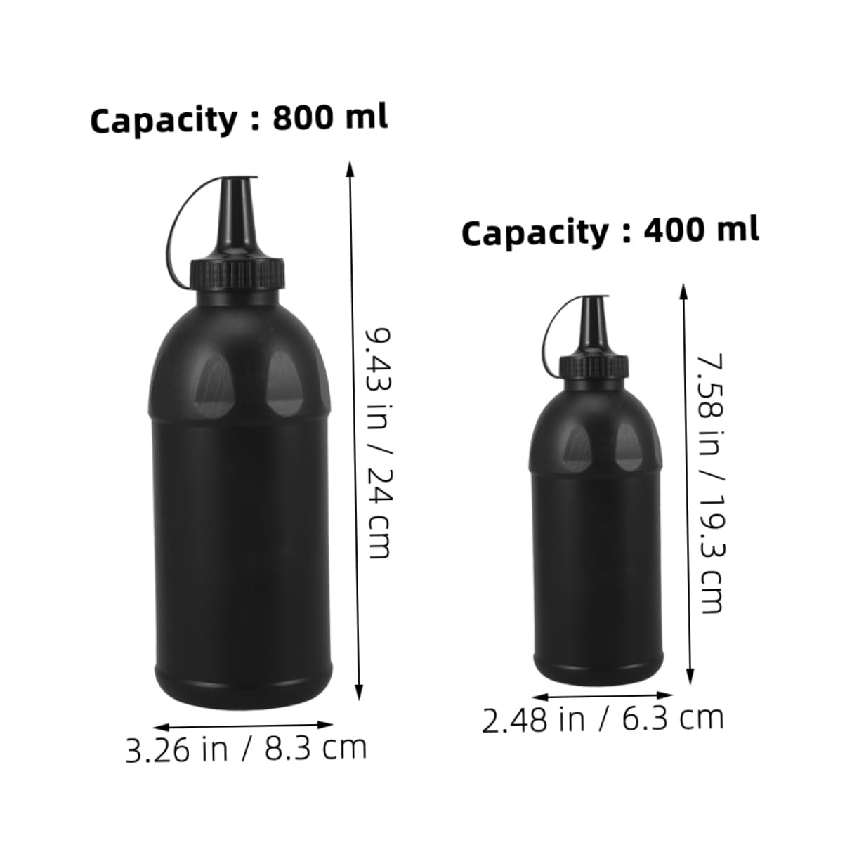 Totority Ergonomic Round Bottle for Toy Beads (400ml 800ml) Reusable Bead Containers Mini Drink Bottle Design