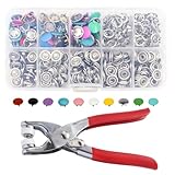 LQUYTA 400 Pezzi Bottoni a Pressione e Pinza Pressione a Cinque Artigli Vari Colori Adatto...