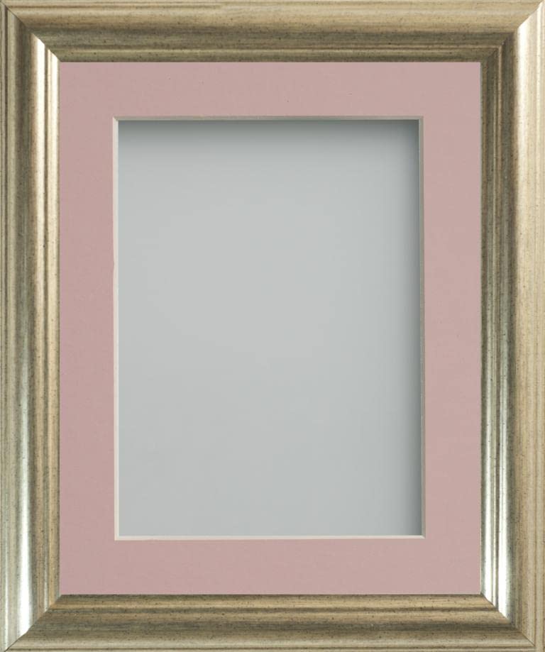 Frame Company Eldridge Silver 18x12 Frame, Pink Mount for 12x8 — image 1
