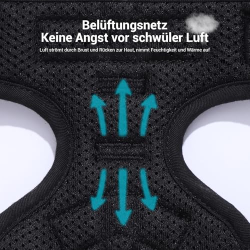 FSROOMZ Hundegeschirr Anti Zieh für Kleine und mittelgroße Hunde, Anti Zug Welpen Sicherheitsgeschir No Pull Dog Harness, Weich, Gepolstert, verstellbar, Atmungsaktiv, Reflexstreifen Brustgeschirr (S)