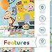 CoComelon Party Supplies | CoComelon Birthday Party Supplies | CoComelon Backdrop | CoComelon Party Decorations Girls Boys 1st 2nd Backdrop, Balloons, Tablecloth, Plates, Napkins, Forks, Sticker