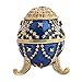 cbvevwy Faberge Egg – Lusso Green Faberge Uovo di Pasqua russo Royal Case Leg Portagioie per collana, braccialetto, decorazione da tavolo