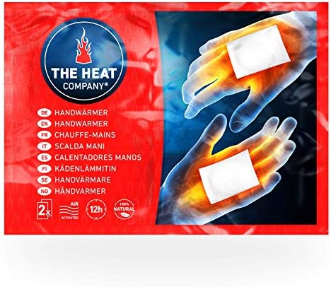 THE HEAT COMPANY Handwarmers - 10 or 40 Pairs - EXTRA WARM - Hand Heat Pads - 12 Hours Warm Hands - Instant Heat - Air Activated - Purely Natural