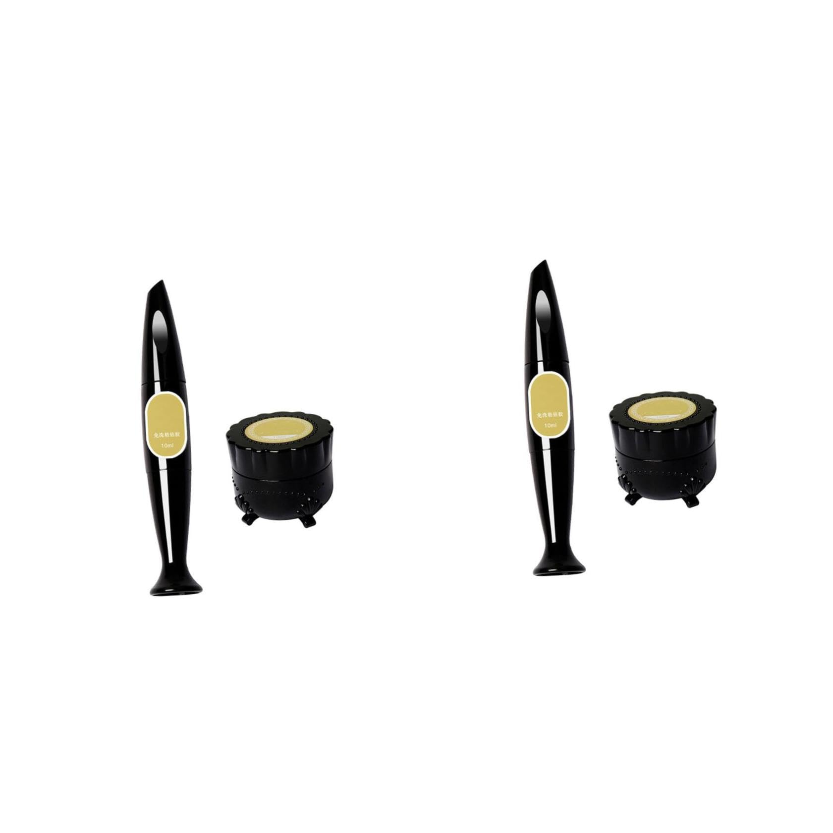 POPETPOP 2sets Penna Colla Per Unghie Gel Adesivo Per Decorazioni Nail Art Con Applicatore Ago e Pennello Adesivo Per Strass e Unghie Finte Per Manicure e Decorazioni