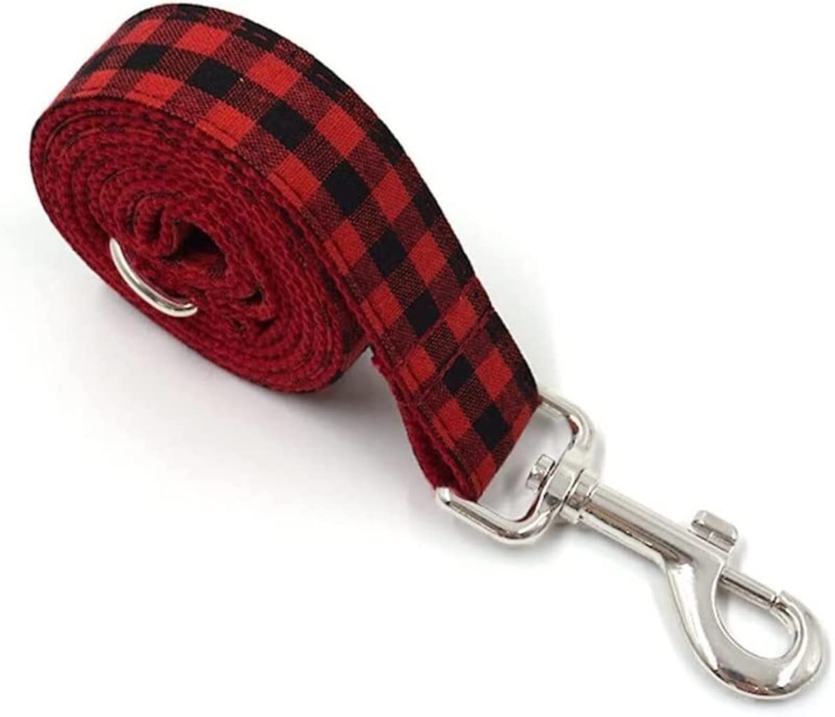 Correa Perro Correr Collar De Perro Clásico Negro Rojo Tartán Estampado Personalizado Duradero Suave Y Cómodo Bowtie Regalo para Mascotas Antideslizantes Reforzada(49-55cm)