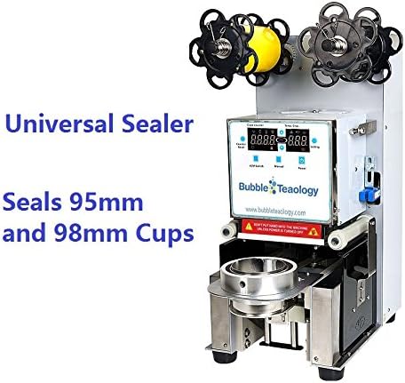 Universal Automatic Sealer Machine Electric Boba Cup Sealer Film LED 95mm 98mm