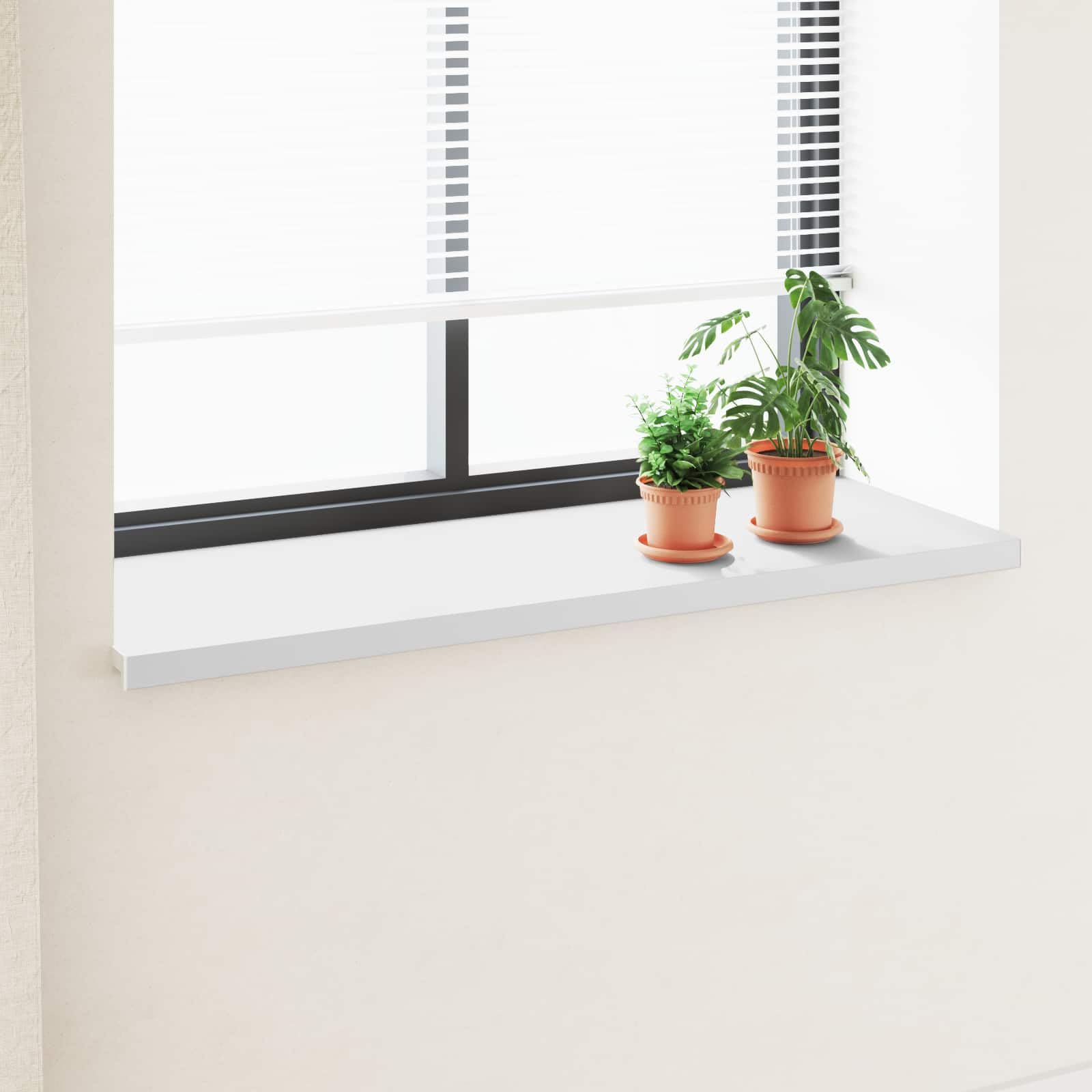 vidaXL Appui de fenêtre Blanc 120 x 50 x 4,5 cm PVC
