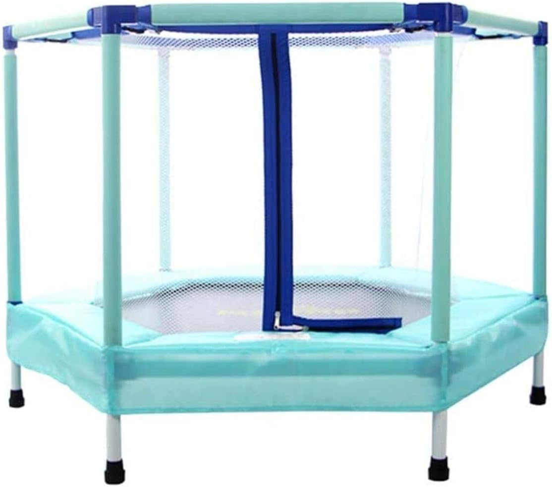 YLKCU Bungee Jumping Trampolín Infantil (Azul) 48 Pulgadas Hogar Interior y Exterior con Red Protectora Spring Trampoline Equipo Deportivo
