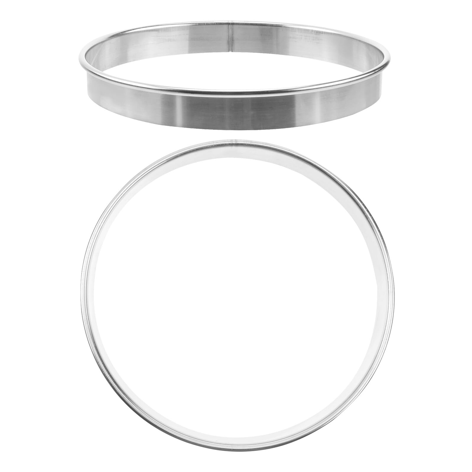 Aros para pizza de acero inoxidable duraderos de 18 cm TOYANDONA, moldes metálicos de cocina