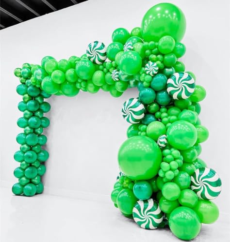 Image of KBZVNAF Green Latex Party Balloons 50 Pack 12 inch | Light Green Helium Matte Balloons for Birthday Wedding Baby Shower Summer Jungle Theme Party Decorations