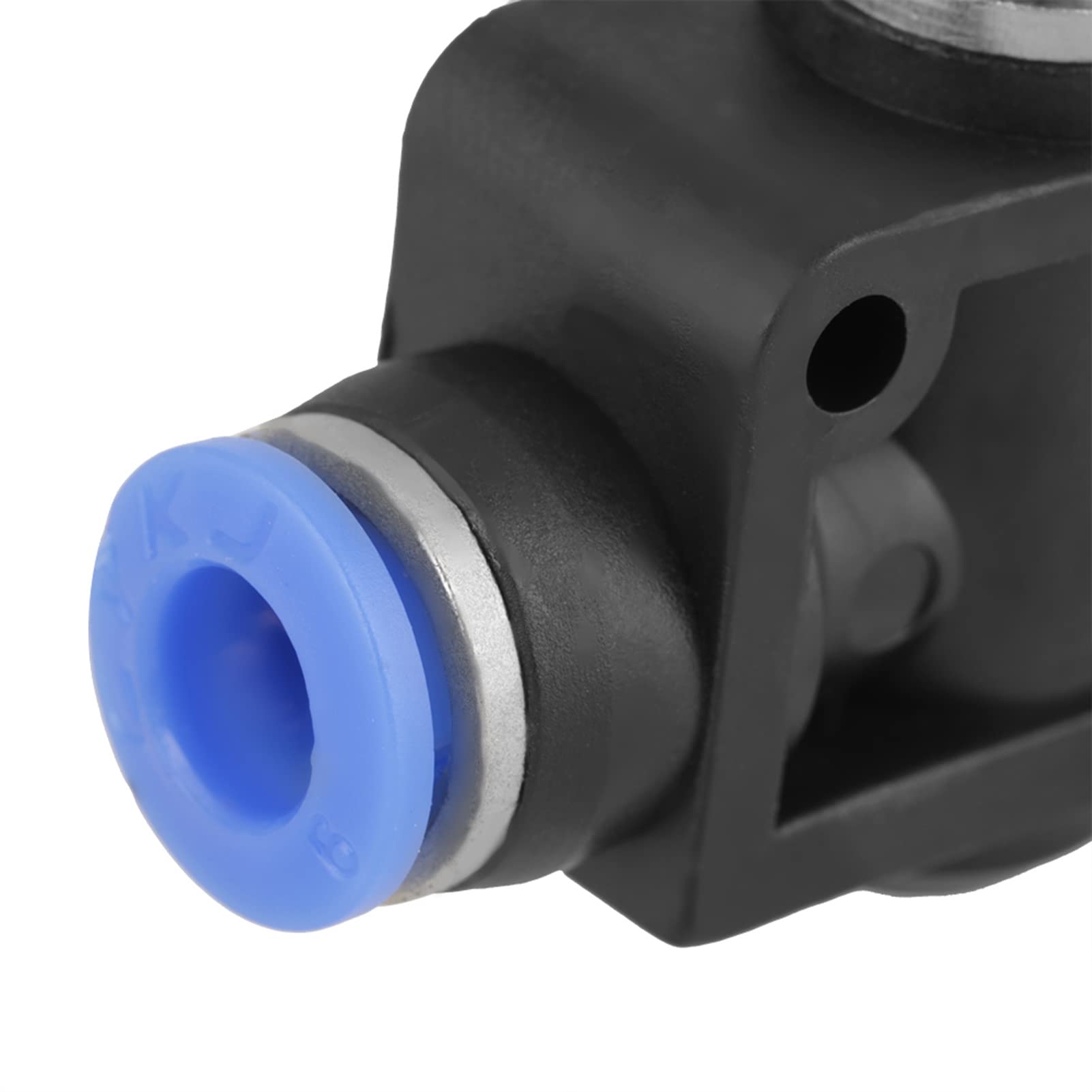 Régulateur de Débit D'air Pneumatique, 10 Pièces/ensemble Contrôleur de Vitesse Enfichable Connecteur de Vanne de Contrôle de Débit D'air Pneumatique de 6 Mm pour Tuyauterie